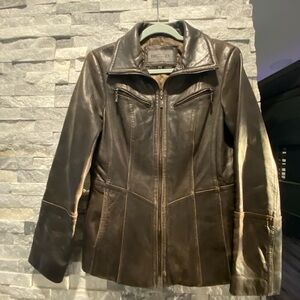 Bromley Chocolate Leather Jacket